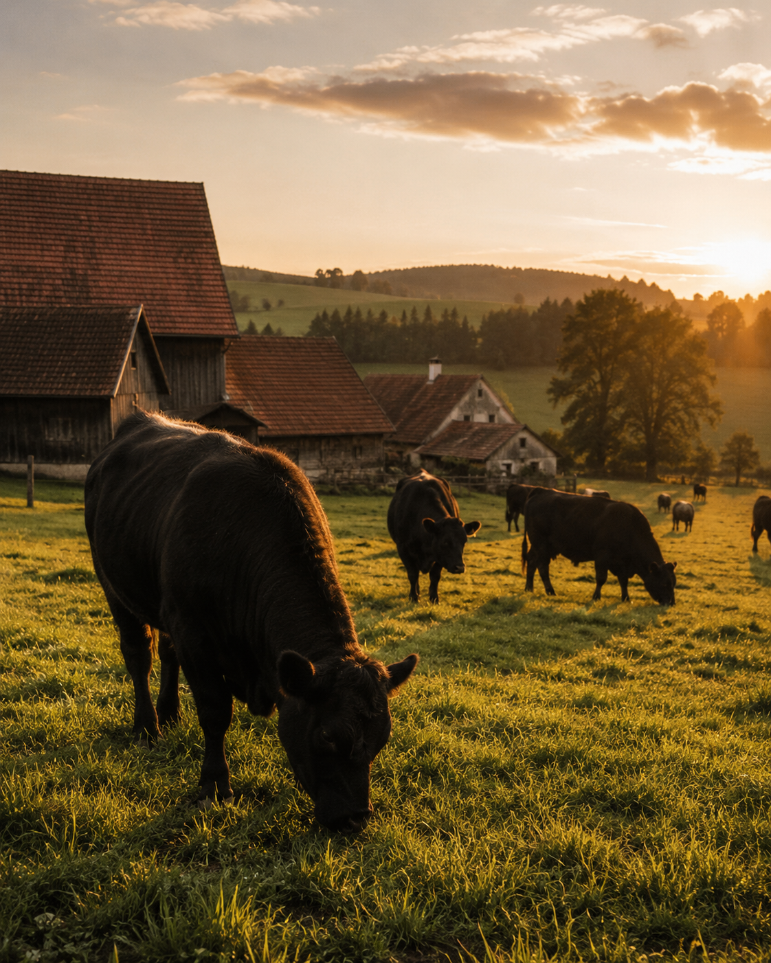 Statek Pohoda — Aberdeen Angus na pastvinách v Berounsku